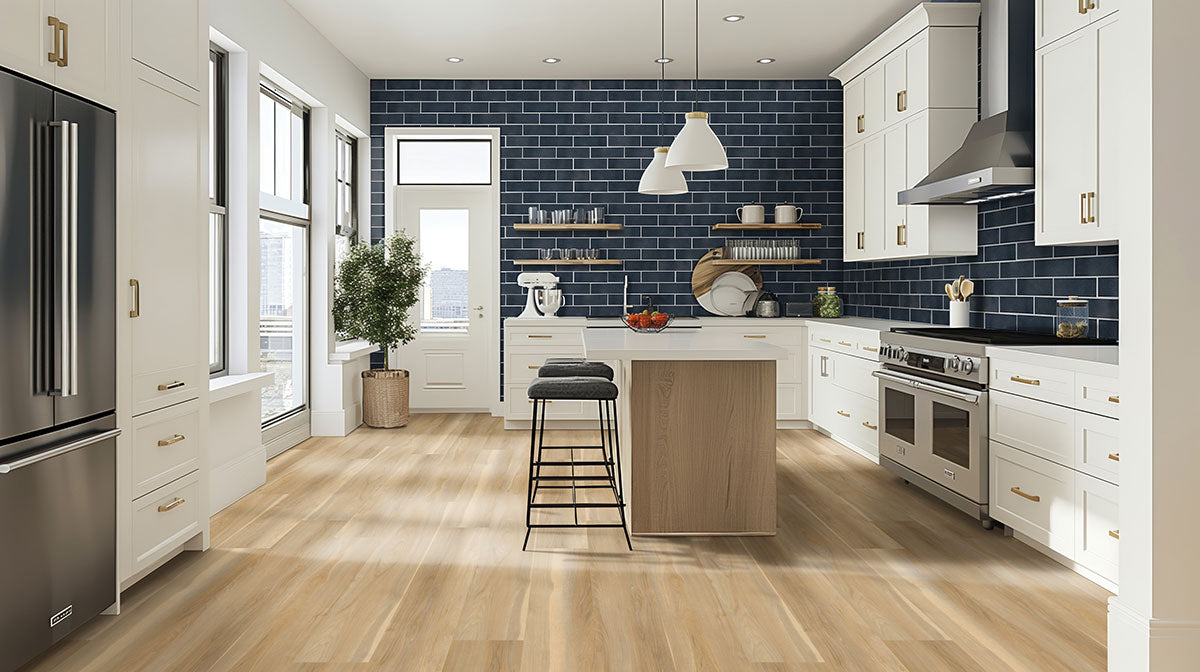 MSI - Nove Reserve Luxury Vinyl Plank - Bayhill Blonde floor installation
