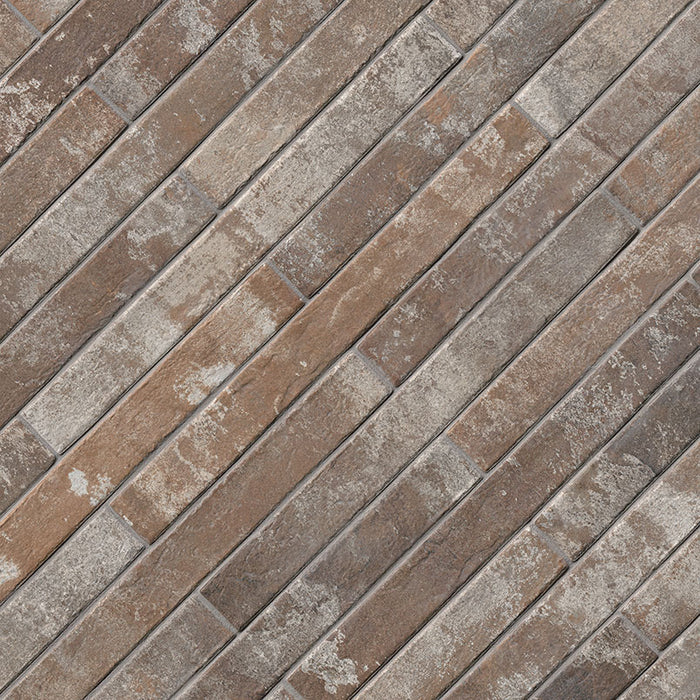 MSI - Brickstone 2 in. x 18 in. Porcelain Tile - Rustique Red