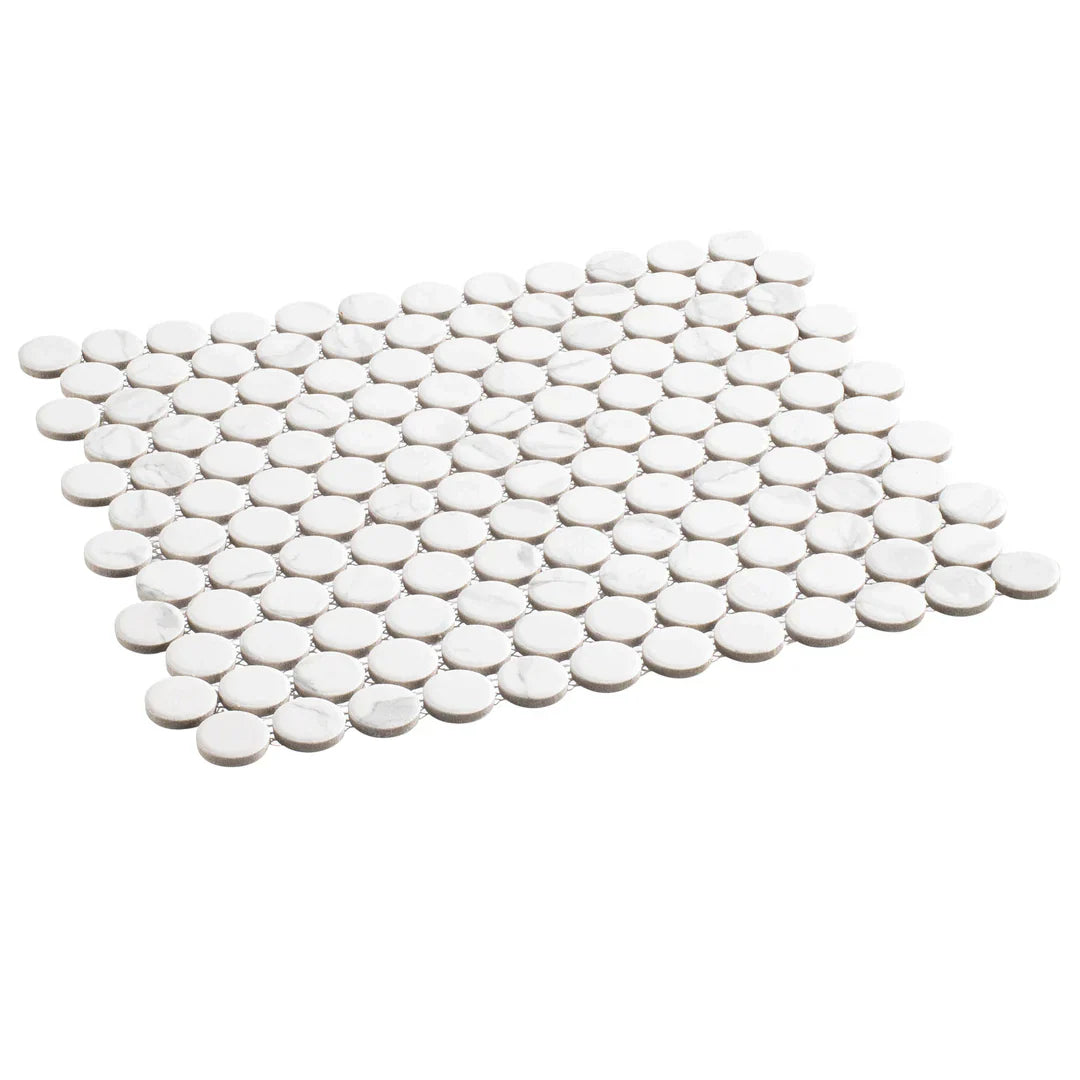 Bellagio - Belworth Collection Porcelain Penny Round Mosaic - Murbo