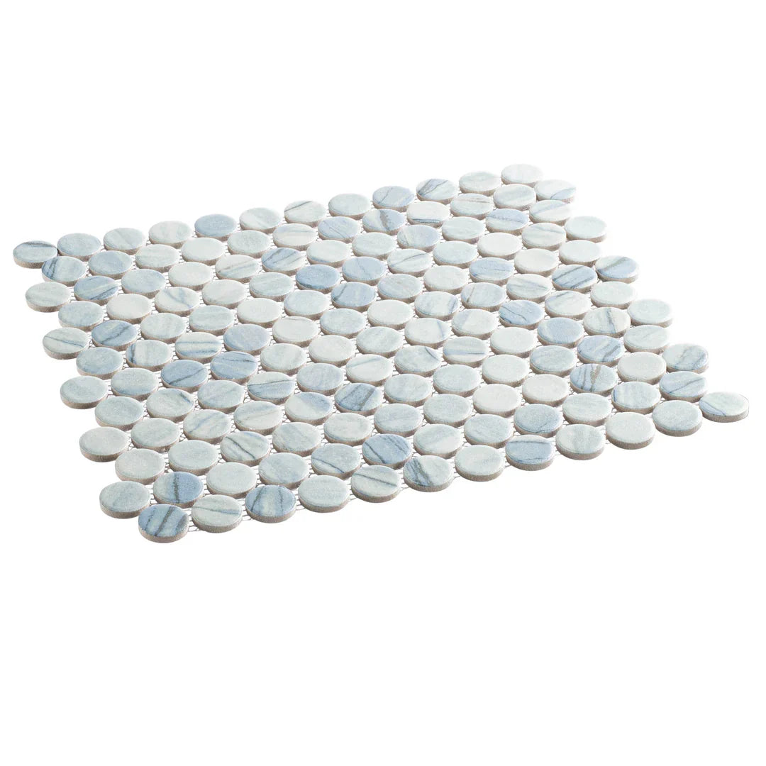 Bellagio - Belworth Collection Porcelain Penny Round Mosaic - Celian