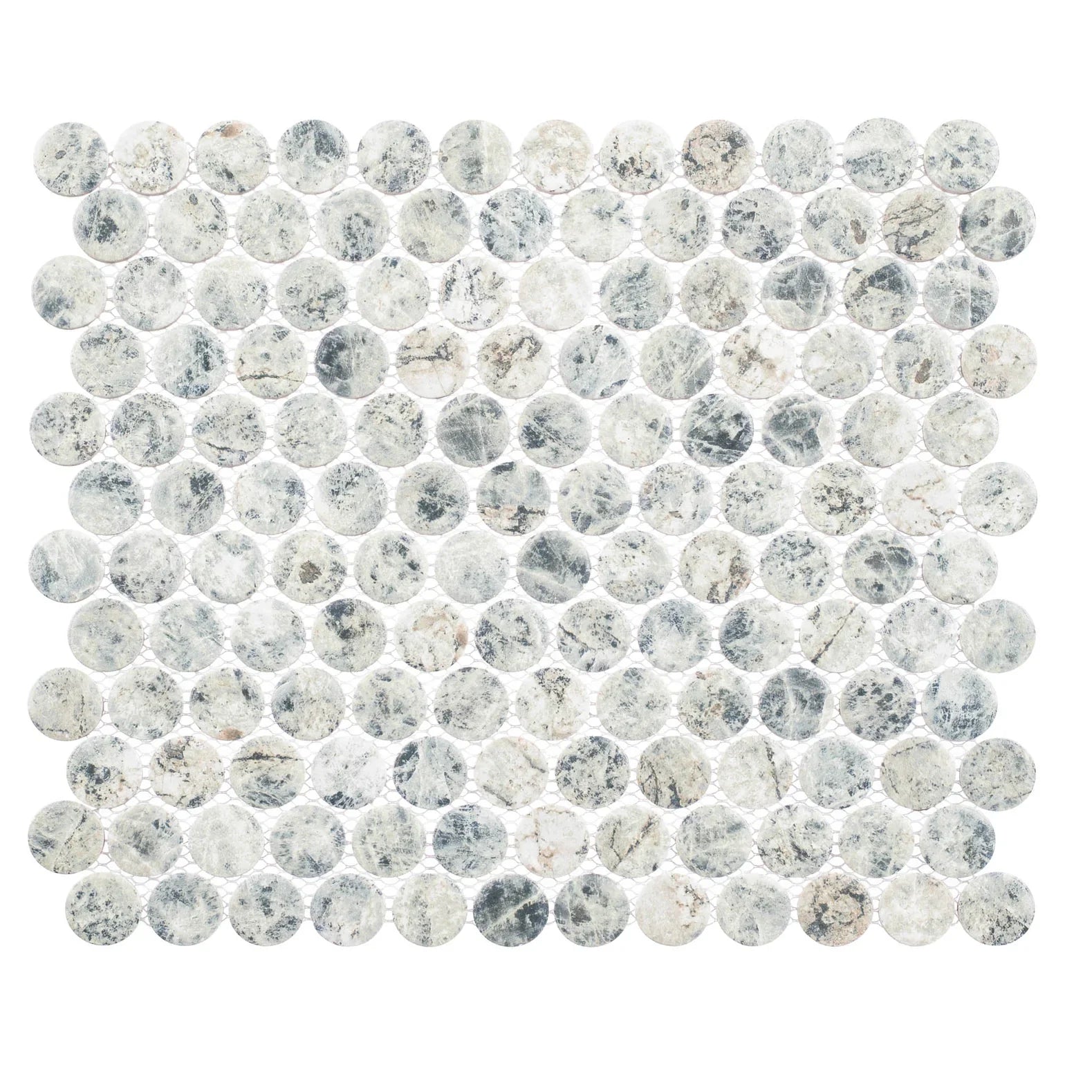 Bellagio - Belworth Collection Porcelain Penny Round Mosaic - Janesse