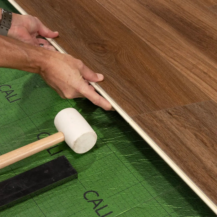 CALI Floors - Longboard Icons Collection - 9 in. x 72 in. WPC Flooring - Hang Ten Honey Install