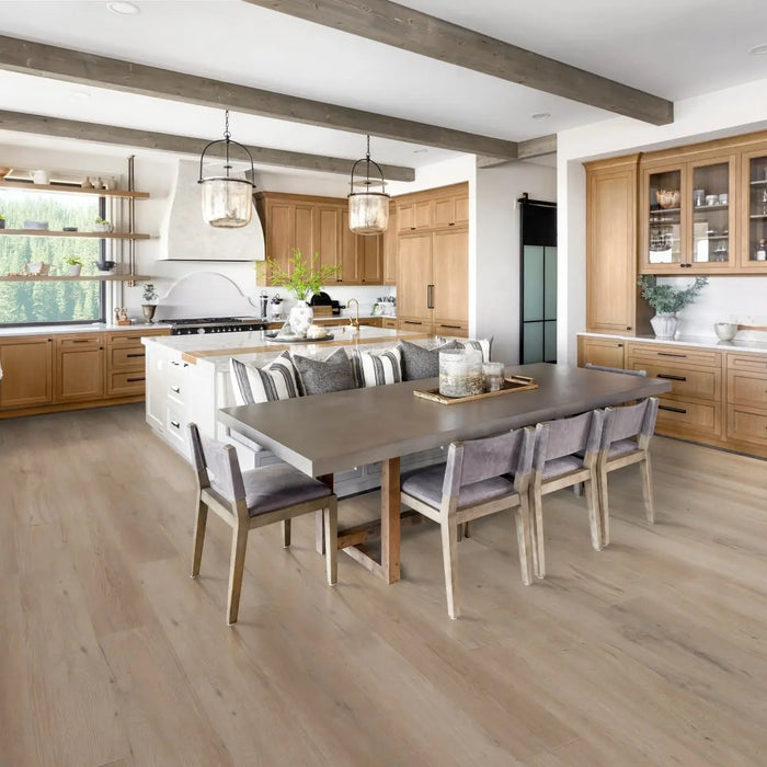 CALI Floors - Longboard Icons Collection - 9 in. x 72 in. WPC Flooring - Malibu Swell Room Scene