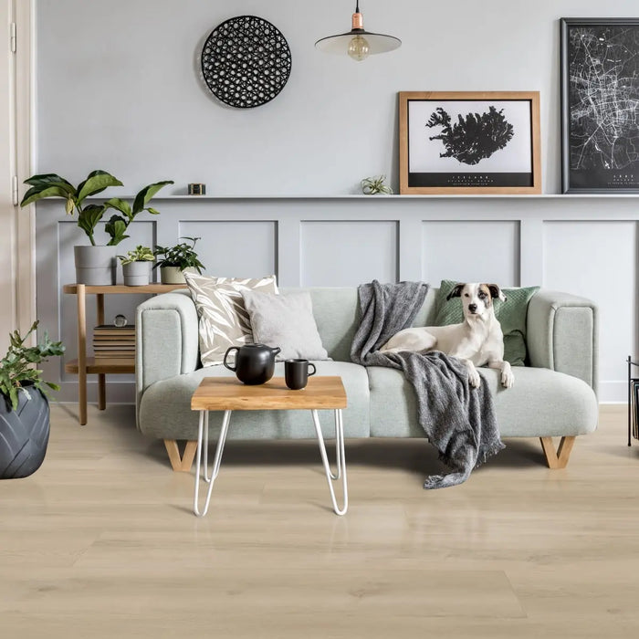 CALI Floors - Longboards® Collection - 9 in. x 70 in. SPC Flooring - Coastline Cliff Room sCene