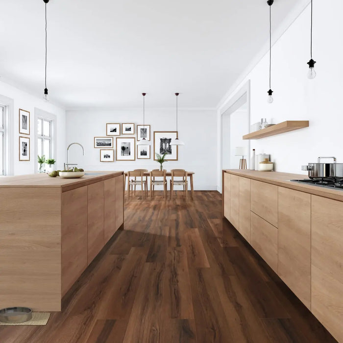 CALI Floors - Longboards® Collection - 9 in. x 70 in. SPC Flooring - Island Maple Room Scene