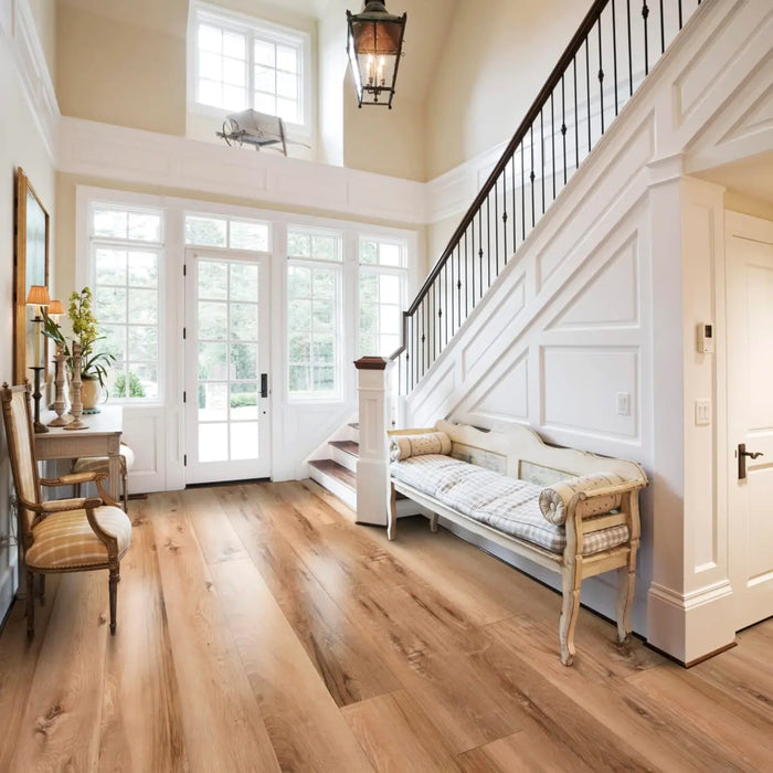 CALI Floors - Longboards® Collection - 9 in. x 70 in. SPC Flooring - North Shore Oak Room Scene
