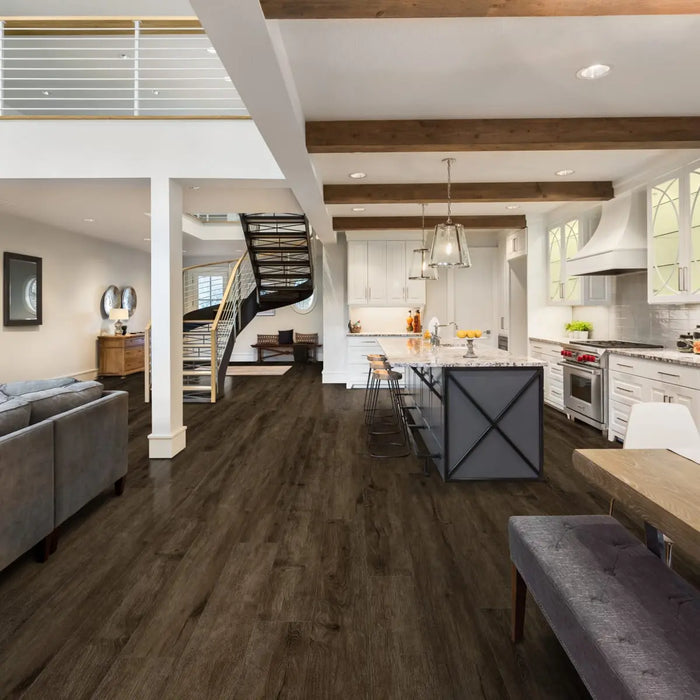 CALI Floors - Longboards® Collection - 9 in. x 70 in. SPC Flooring - Offshore Oak Room Scene
