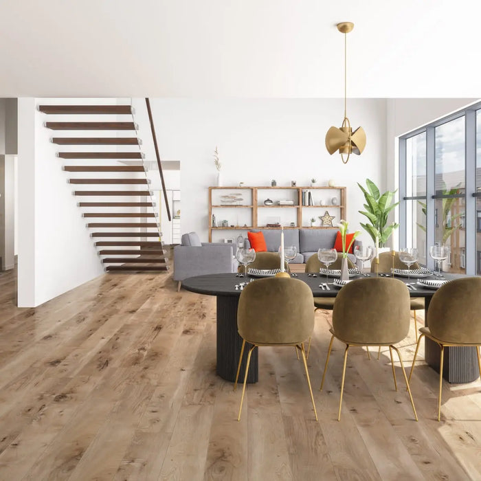CALI Floors - Longboards® Collection - 9 in. x 70 in. SPC Flooring - Seaboard Oak Room Scene