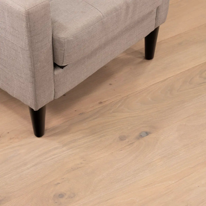 CALI Floors - Mavericks Collection - 9.5 in. x 86.5 in. Laminate Flooring - Half Moon Oak Installed