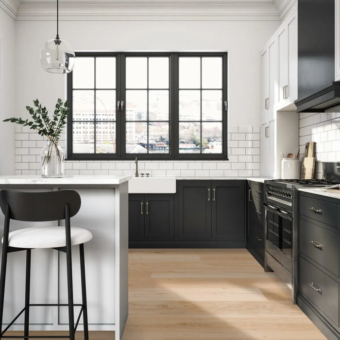 CALI Floors - Mavericks Collection - 9.5 in. x 86.5 in. Laminate Flooring - Harbor Honey Room Scene