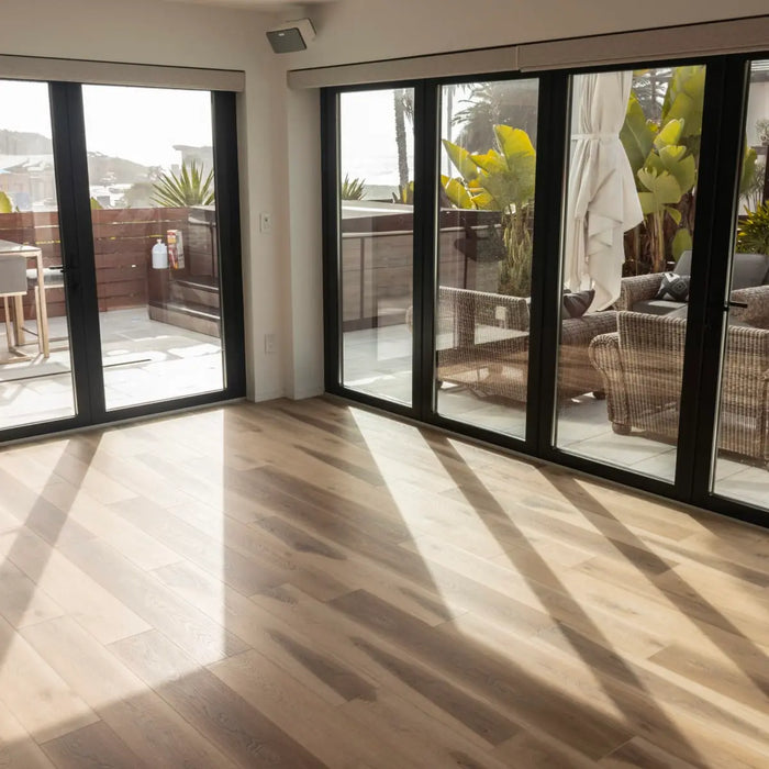 CALI Floors - Windansea Collection - 7.25 in. x 48 in. SPC Flooring - Cantina Oak Room Scene