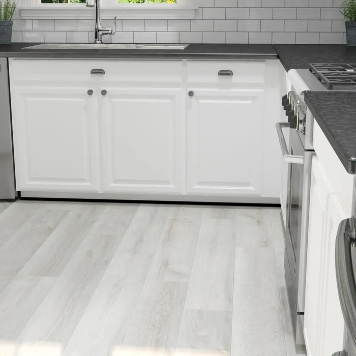 CALI Floors - Windansea Collection - 7.25 in. x 48 in. SPC Flooring - White Aspen Room 2