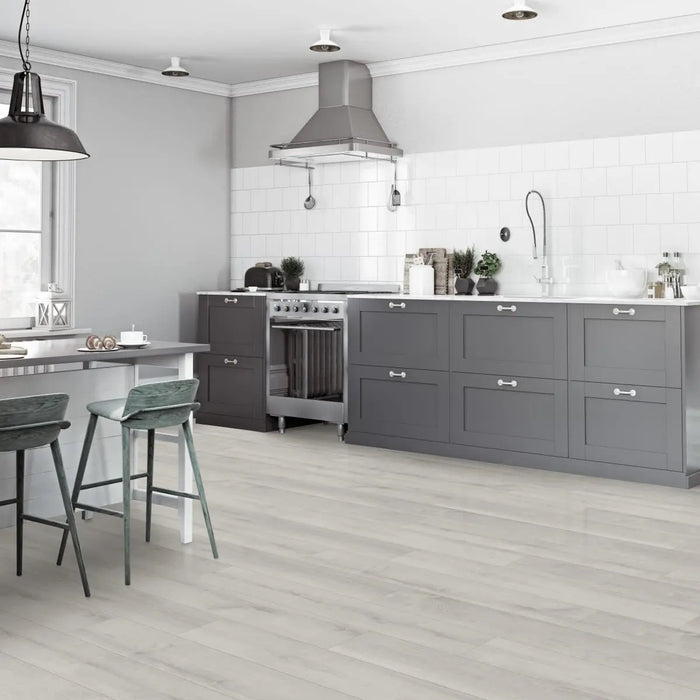 CALI Floors - Windansea Collection - 7.25 in. x 48 in. SPC Flooring - White Aspen Room 3