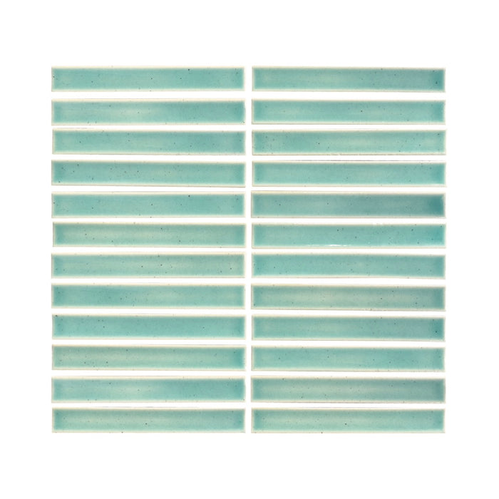 Lungarno - MidMod 1 in. x 6 in. Mosaic - Celeste