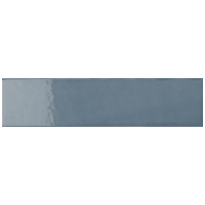 Lungarno - Back to Basics 2 in. x 10 in. Glossy Ceramic Wall Tile - Ceruleo