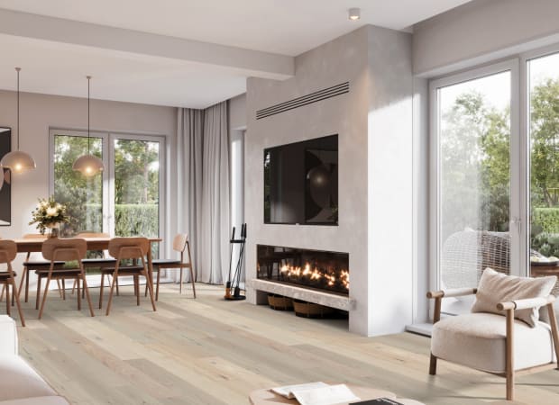 Chesapeake Flooring - Stockbridge Collection - Solid Hardwood - Taupe Room Scene