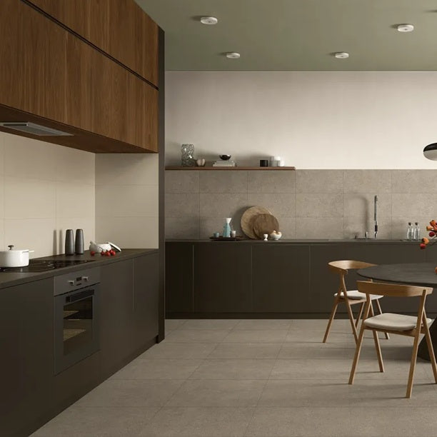 Arizona Tile - Intense Series - 12" x 24" Rectified Porcelain Tile - Clair wall installation