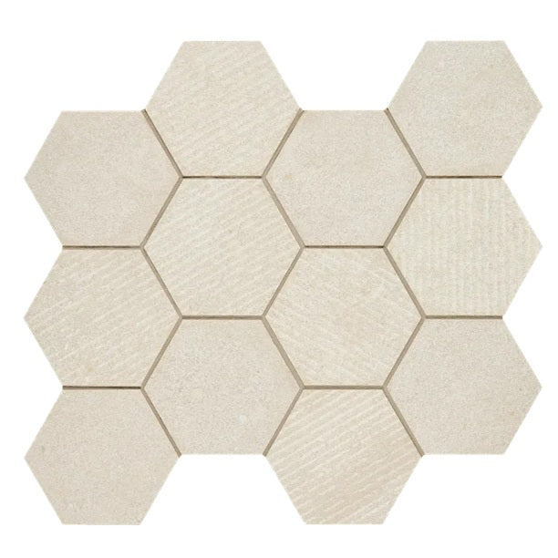 Arizona Tile - Intense 4" Hex Porcelain Mosaic - Clair