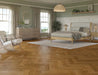 LM Flooring - Duet Herringbone & Plank 5 in Engineered Hardwood - Cleo's Fervor floor installation