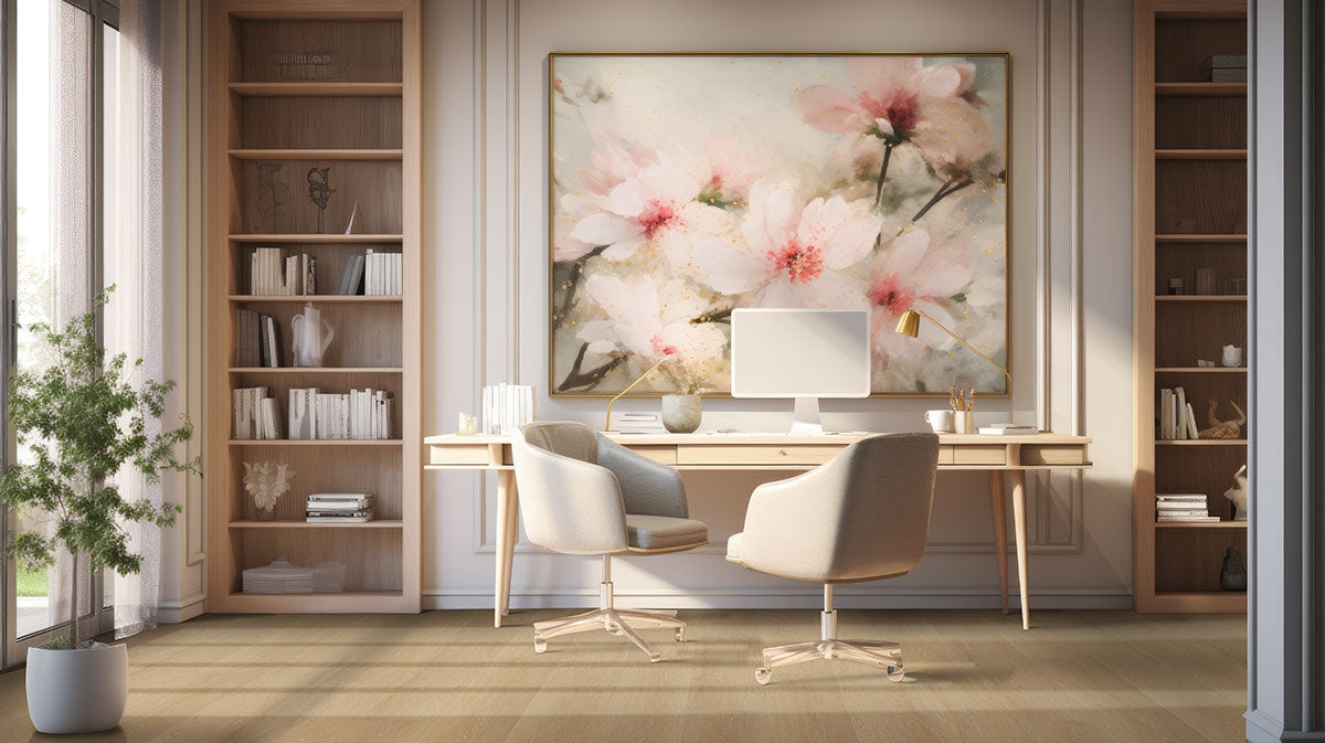 MSI - Laurel Reserve Luxury Vinyl Plank - Coastal Cottage Office Install