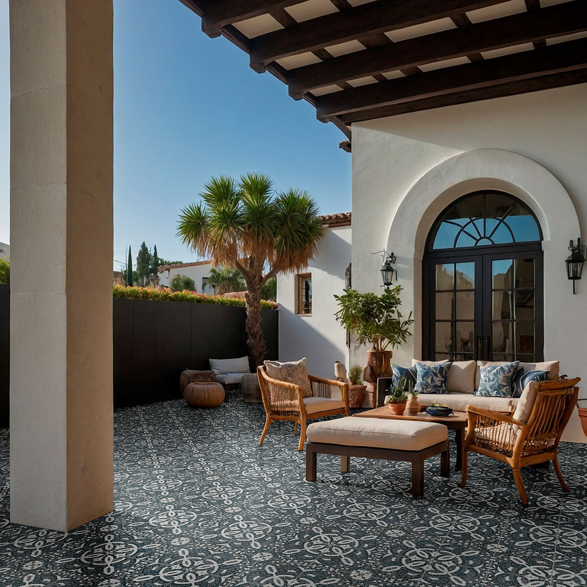 MSI - Trinity 8 in. x 8 in. Porcelain Tile Collection - Constantino Patio Install