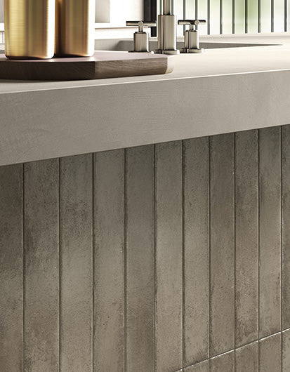 Bellagio - Evellon Collection - 3" x 16" Zellige Subway Tile - Birgon wall installation