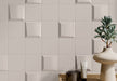 Bellagio - Noelle Collection - 4" x 4" 3D Ceramic Tile - Windall wall installation