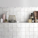 Bellagio - Manacor Collection - 4" x 4" Ceramic Tile - White wall installation