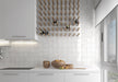 Bellagio - Manacor Collection - 4" x 4" Ceramic Tile - White wall installation