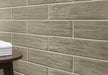 Bellagio - Groove Collection - 3" x 12" Porcelain Tile - Beat Brown wall installation