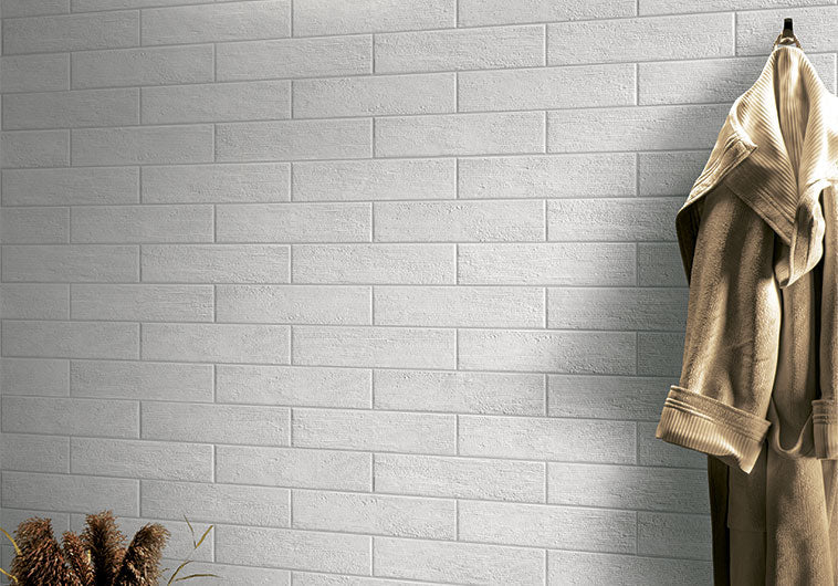 Bellagio - Reya Collection - 3" x 12" Porcelain Tile - Zorro wall installation