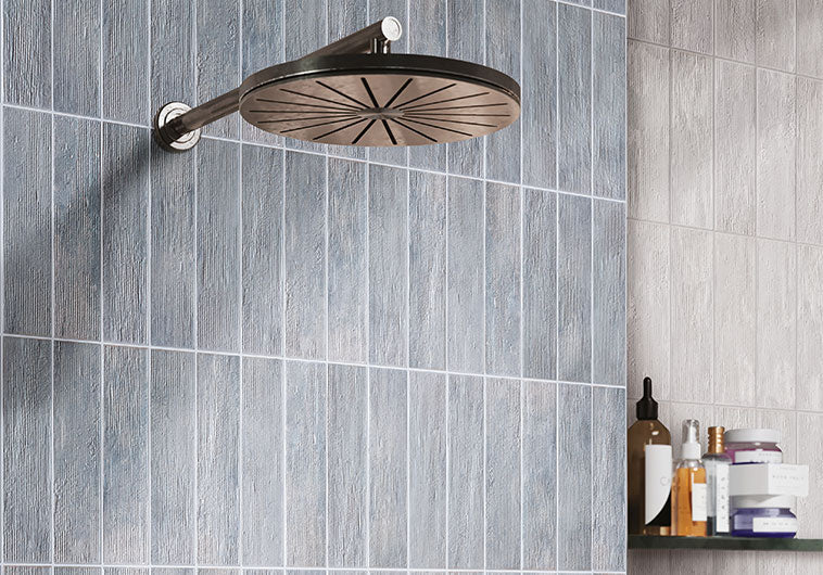 Bellagio - Reya Collection - 3" x 12" Porcelain Tile - Zorro wall installation