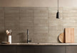 Bellagio - Reya Collection - 3" x 12" Porcelain Tile - Topo wall installation