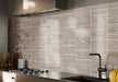 Bellagio - Reya Collection - 3" x 12" Porcelain Tile - Topo wall installation