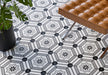 Bellagio - Cucina Italia Collection - 8" x 9" Porcelain Hex Tile - Cesto Di Fiori wall installation