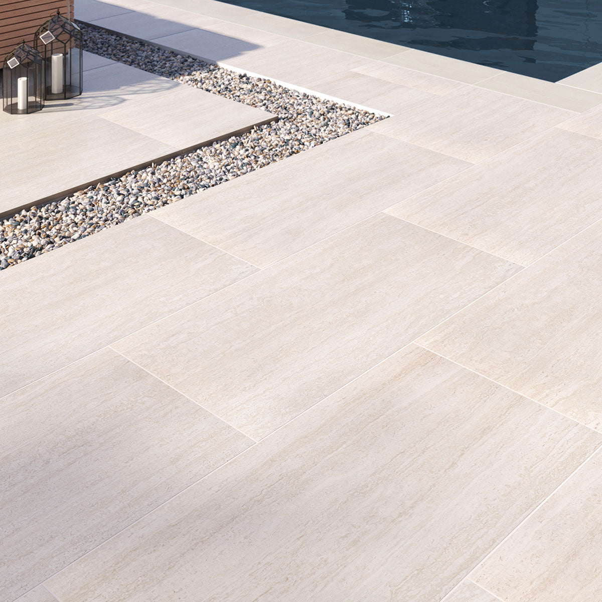 MSI - Cordova - 24 in. x 48 in. - Porcelain Tile Paver - Matte - Lablanca Installed