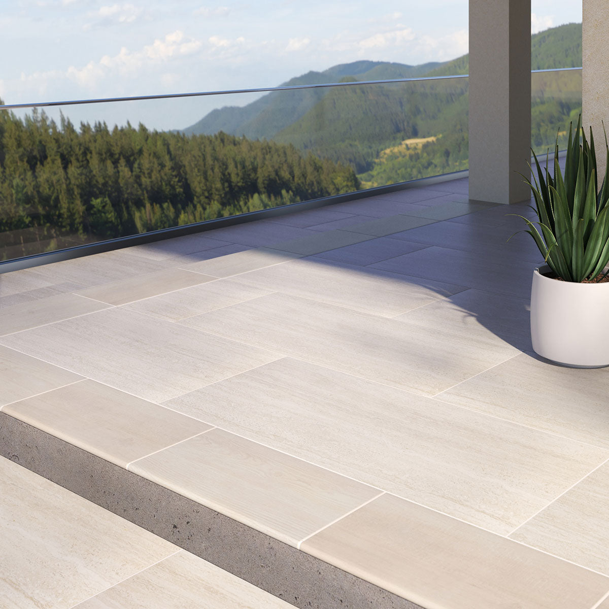 MSI - Cordova - 24 in. x 48 in. - Porcelain Tile Paver - Matte - Lablanca Installed