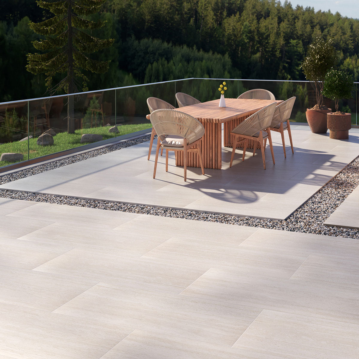 MSI - Cordova - 24 in. x 48 in. - Porcelain Tile Paver - Matte - Lablanca Installed