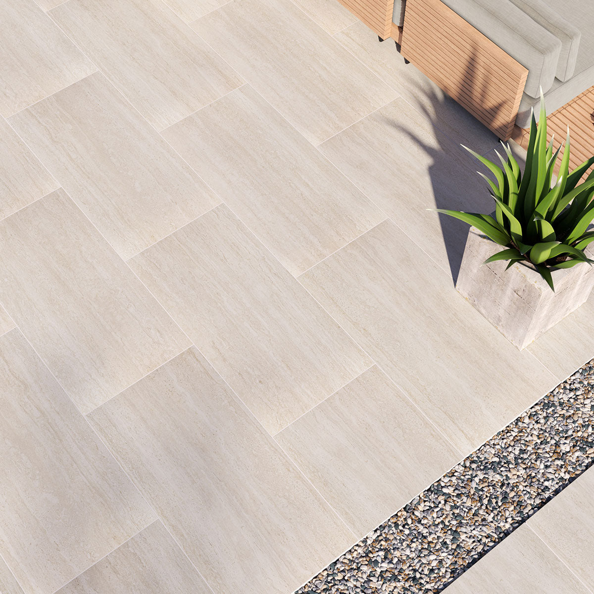 MSI - Cordova - 24 in. x 48 in. - Porcelain Tile Paver - Matte - Lablanca Installed