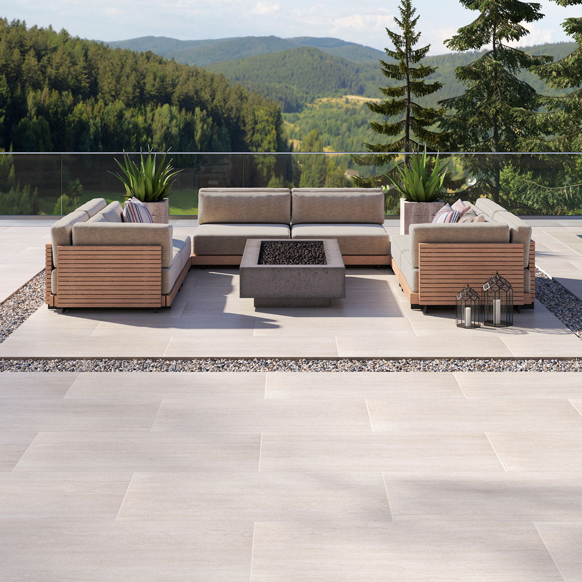 MSI - Cordova - 24 in. x 48 in. - Porcelain Tile Paver - Matte - Lablanca Installed