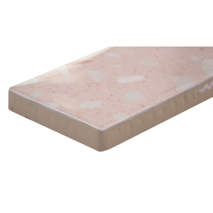 Emser Tile - Corrazzo - 2 in. x 10 in. Ceramic Wall Tile - Rosa Close View