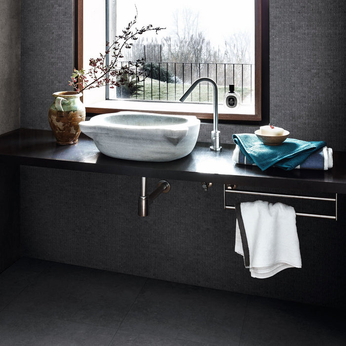 Daltile - Diplomacy 24 in. x 48 in. Porcelain Floor Tile - Medium Grey floor installation