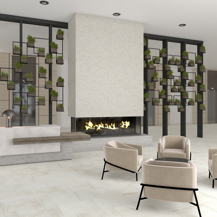 Daltile - Miramo 2 in. x 5 in. Ceramic Mosaic - Pearl — Floorzz