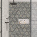 Daltile - Pebble Oasis Natural Stone Mosaic - Framed Hex - Coastal shower wall installation
