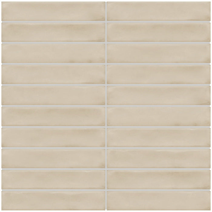 Daltile - Artcrafted 1 in. x 6 in. Ceramic Mosaic - Dune