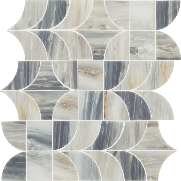 Daltile - Gamma - Natural Stone Patchwork Mosaic - Azure