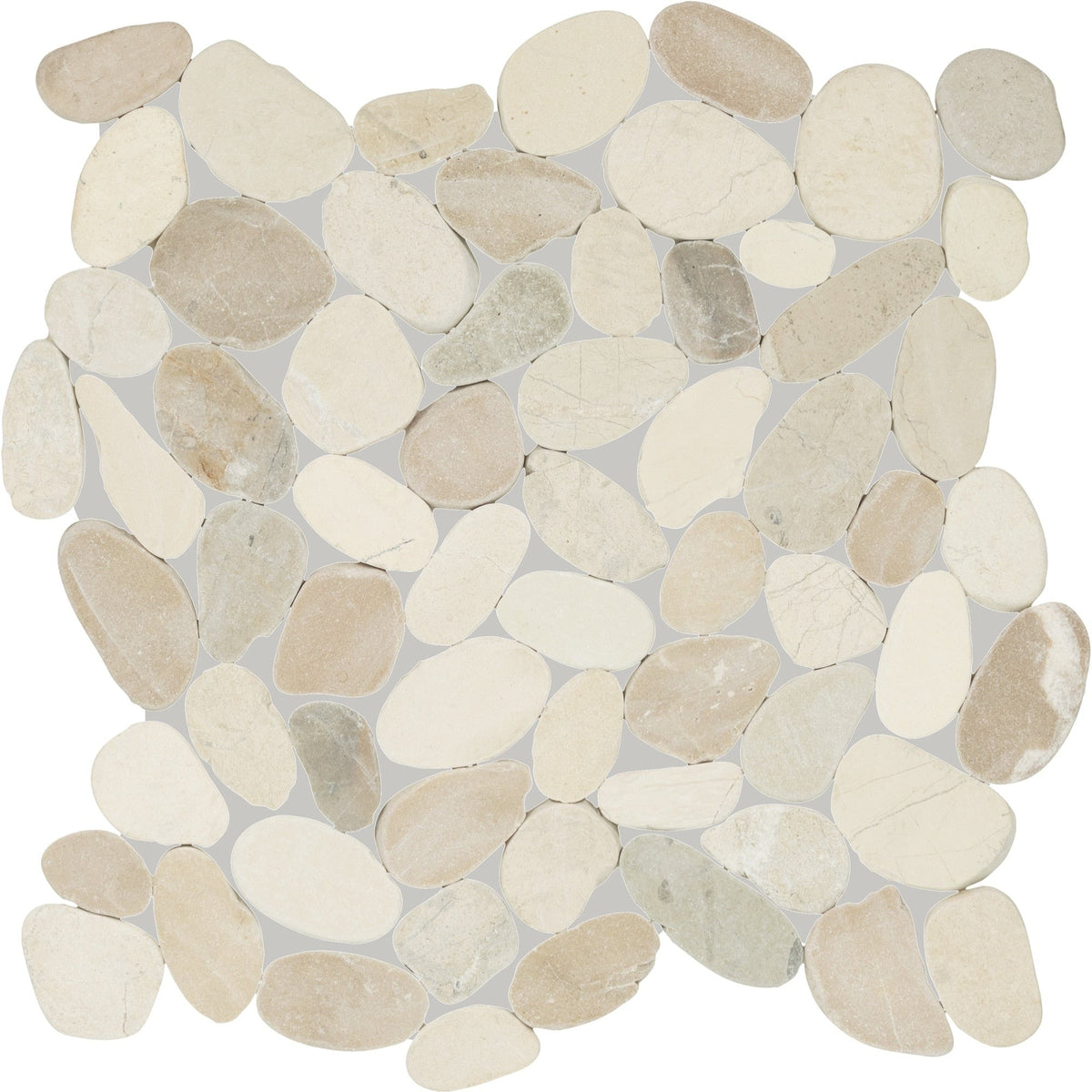 Daltile - Pebble Oasis Natural Stone Mosaic - Flat Pebble - Seashell ...