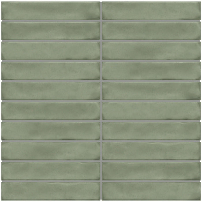 Daltile - Artcrafted 1 in. x 6 in. Ceramic Mosaic - Aloe