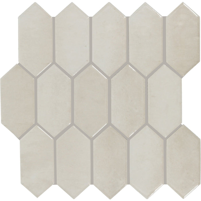 Daltile - Miramo 2 in. x 5 in. Ceramic Mosaic - Pearl