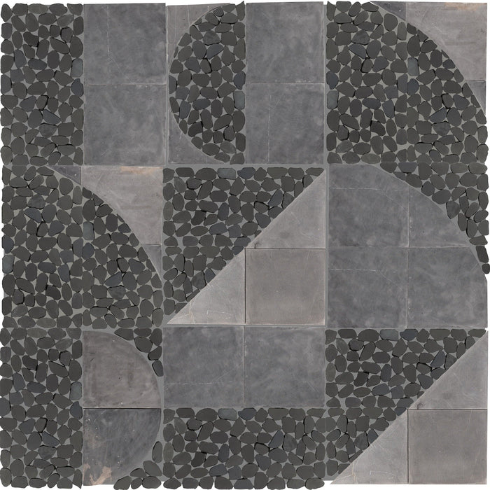 Daltile - Pebble Oasis Natural Stone Mosaic - Art Deco - Stark